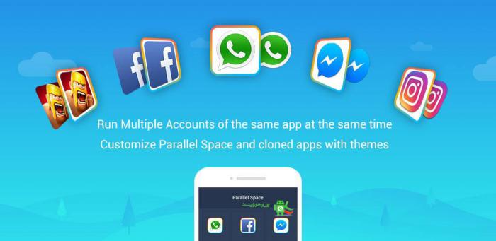 اپلیکیشن کلون کردن برنامه Parallel Space－Multi Accounts Full Cover